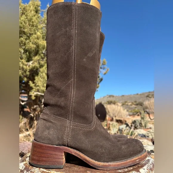 FRYE 🇺🇸 Campus 14L Boots Suede Vintage - Picture 2 of 16